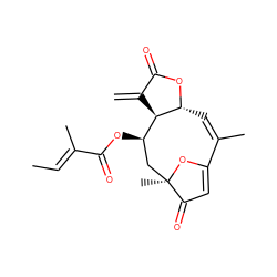 C=C1C(=O)O[C@@H]2/C=C(/C)C3=CC(=O)[C@@](C)(C[C@@H](OC(=O)/C(C)=C/C)[C@@H]12)O3 ZINC000013585397