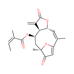 C=C1C(=O)O[C@@H]2/C=C(/C)C3=CC(=O)[C@@](C)(C[C@@H](OC(=O)/C(C)=C\C)[C@@H]12)O3 ZINC000013585396