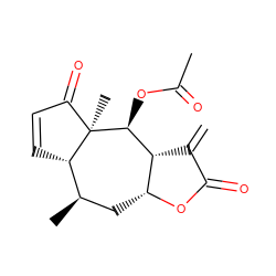 C=C1C(=O)O[C@@H]2C[C@@H](C)[C@@H]3C=CC(=O)[C@@]3(C)[C@@H](OC(C)=O)[C@H]12 ZINC000002029735