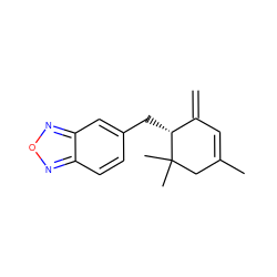 C=C1C=C(C)CC(C)(C)[C@@H]1Cc1ccc2nonc2c1 ZINC000013755722