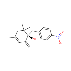 C=C1C=C(C)CC(C)(C)[C@]1(O)Cc1ccc([N+](=O)[O-])cc1 ZINC000013755720