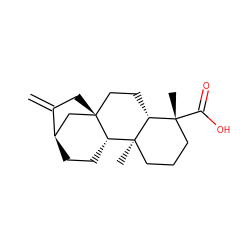 C=C1C[C@@]23CC[C@H]4[C@@](C)(CCC[C@@]4(C)C(=O)O)[C@@H]2CC[C@@H]1C3 ZINC000004102257