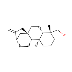 C=C1C[C@@]23CC[C@H]4[C@@](C)(CCC[C@@]4(C)CO)[C@@H]2CC[C@H]1C3 ZINC000100065031