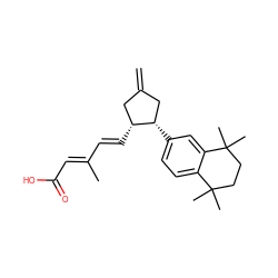 C=C1C[C@@H](/C=C/C(C)=C/C(=O)O)[C@@H](c2ccc3c(c2)C(C)(C)CCC3(C)C)C1 ZINC000026469122