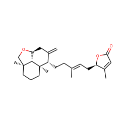 C=C1C[C@@H]2OC[C@]3(C)CCC[C@](C)([C@H]1CC/C(C)=C/C[C@H]1OC(=O)C=C1C)[C@@H]23 ZINC000040430655