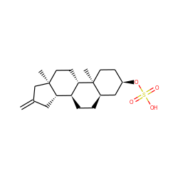 C=C1C[C@H]2[C@@H]3CC[C@@H]4C[C@H](OS(=O)(=O)O)CC[C@]4(C)[C@H]3CC[C@]2(C)C1 ZINC000473095102