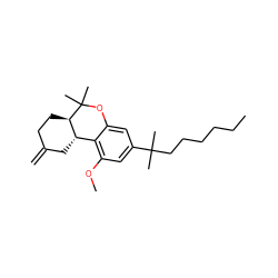 C=C1CC[C@@H]2[C@@H](C1)c1c(OC)cc(C(C)(C)CCCCCC)cc1OC2(C)C ZINC000013675379