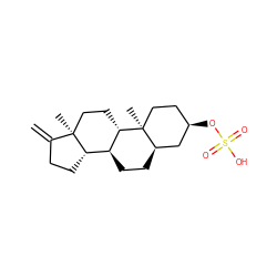 C=C1CC[C@H]2[C@@H]3CC[C@@H]4C[C@H](OS(=O)(=O)O)CC[C@]4(C)[C@H]3CC[C@]12C ZINC000473090801