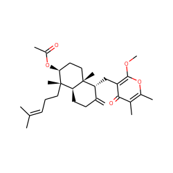 C=C1CC[C@H]2[C@](C)(CCC=C(C)C)[C@@H](OC(C)=O)CC[C@]2(C)[C@@H]1Cc1c(OC)oc(C)c(C)c1=O ZINC000038192560