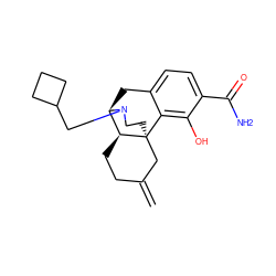 C=C1CC[C@H]2[C@H]3Cc4ccc(C(N)=O)c(O)c4[C@@]2(CCN3CC2CCC2)C1 ZINC000223024508