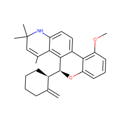 C=C1CCCC[C@H]1[C@@H]1Oc2cccc(OC)c2-c2ccc3c(c21)C(C)=CC(C)(C)N3 ZINC000029415687