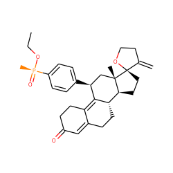 C=C1CCO[C@]12CC[C@H]1[C@@H]3CCC4=CC(=O)CCC4=C3[C@@H](c3ccc([P@](C)(=O)OCC)cc3)C[C@@]12C ZINC000028950480