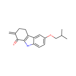 C=C1CCc2c([nH]c3ccc(OCC(C)C)cc23)C1=O ZINC000000442831