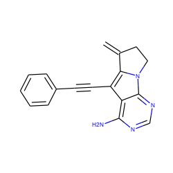 C=C1CCn2c1c(C#Cc1ccccc1)c1c(N)ncnc12 ZINC001772599797