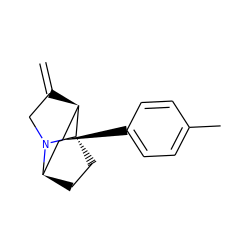 C=C1CN2[C@H]3CC[C@@H]2C[C@H](c2ccc(C)cc2)[C@@H]13 ZINC000026822207