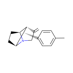 C=C1CN2[C@H]3CC[C@H]2[C@H]1[C@H](c1ccc(C)cc1)C3 ZINC000199571415