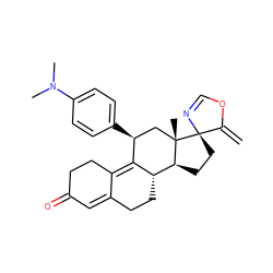 C=C1OC=N[C@]12CC[C@H]1[C@@H]3CCC4=CC(=O)CCC4=C3[C@@H](c3ccc(N(C)C)cc3)C[C@@]12C ZINC000028954911