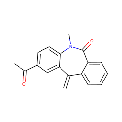 C=C1c2ccccc2C(=O)N(C)c2ccc(C(C)=O)cc21 ZINC000095556183