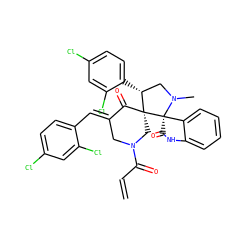 C=CC(=O)N1C/C(=C\c2ccc(Cl)cc2Cl)C(=O)[C@@]2(C1)[C@H](c1ccc(Cl)cc1Cl)CN(C)[C@]21C(=O)Nc2ccccc21 ZINC000150603223