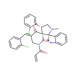 C=CC(=O)N1C/C(=C\c2ccccc2Cl)C(=O)[C@@]2(C1)[C@H](c1ccccc1Cl)CN(C)[C@]21C(=O)Nc2ccccc21 ZINC000103260885