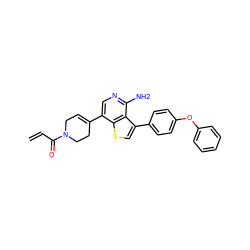 C=CC(=O)N1CC=C(c2cnc(N)c3c(-c4ccc(Oc5ccccc5)cc4)csc23)CC1 ZINC000473136682