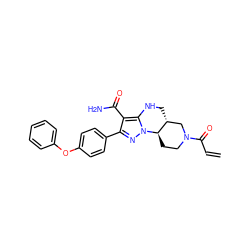 C=CC(=O)N1CC[C@@H]2[C@H](CNc3c(C(N)=O)c(-c4ccc(Oc5ccccc5)cc4)nn32)C1 ZINC001772612748