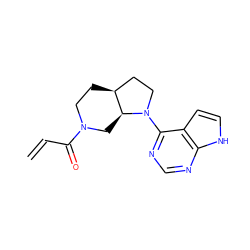 C=CC(=O)N1CC[C@H]2CCN(c3ncnc4[nH]ccc34)[C@H]2C1 ZINC001772619491