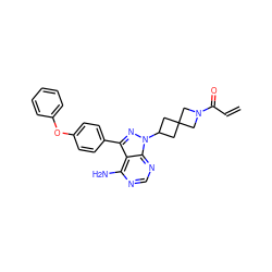 C=CC(=O)N1CC2(CC(n3nc(-c4ccc(Oc5ccccc5)cc4)c4c(N)ncnc43)C2)C1 ZINC000143242265