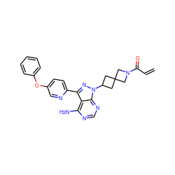 C=CC(=O)N1CC2(CC(n3nc(-c4ccc(Oc5ccccc5)cn4)c4c(N)ncnc43)C2)C1 ZINC000214210405