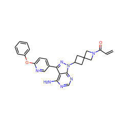 C=CC(=O)N1CC2(CC(n3nc(-c4ccc(Oc5ccccc5)nc4)c4c(N)ncnc43)C2)C1 ZINC000214210628