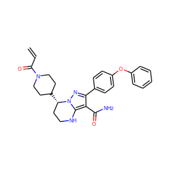 C=CC(=O)N1CCC([C@H]2CCNc3c(C(N)=O)c(-c4ccc(Oc5ccccc5)cc4)nn32)CC1 ZINC000584641429