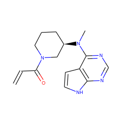 C=CC(=O)N1CCC[C@@H](N(C)c2ncnc3[nH]ccc23)C1 ZINC001772589257