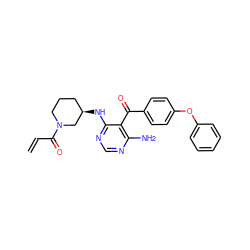 C=CC(=O)N1CCC[C@@H](Nc2ncnc(N)c2C(=O)c2ccc(Oc3ccccc3)cc2)C1 ZINC000653831410