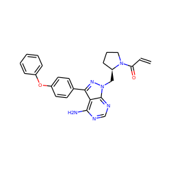 C=CC(=O)N1CCC[C@@H]1Cn1nc(-c2ccc(Oc3ccccc3)cc2)c2c(N)ncnc21 ZINC000113765069