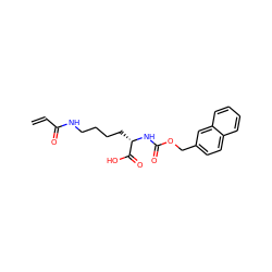 C=CC(=O)NCCCC[C@H](NC(=O)OCc1ccc2ccccc2c1)C(=O)O ZINC000095562591