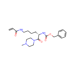 C=CC(=O)NCCCC[C@H](NC(=O)OCc1ccccc1)C(=O)N1CCN(C)CC1 ZINC000095558386