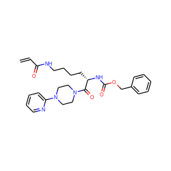 C=CC(=O)NCCCC[C@H](NC(=O)OCc1ccccc1)C(=O)N1CCN(c2ccccn2)CC1 ZINC000095563407