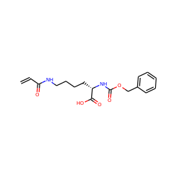 C=CC(=O)NCCCC[C@H](NC(=O)OCc1ccccc1)C(=O)O ZINC000095563599