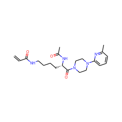 C=CC(=O)NCCCC[C@H](NC(C)=O)C(=O)N1CCN(c2cccc(C)n2)CC1 ZINC000095562581