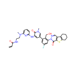 C=CC(=O)NCCN(C)c1cccc(Nc2cc(-c3cc(F)cc(-n4ncc5c6c(sc5c4=O)CCCC6)c3CO)cn(C)c2=O)n1 ZINC001772656183