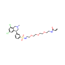 C=CC(=O)NCCOCCOCCOCCNS(=O)(=O)c1cccc([C@@H]2CN(C)Cc3c(Cl)cc(Cl)cc32)c1 ZINC000218803343