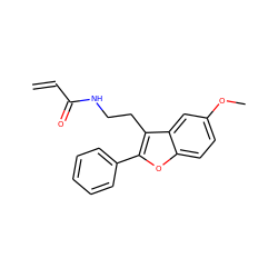 C=CC(=O)NCCc1c(-c2ccccc2)oc2ccc(OC)cc12 ZINC000013474360