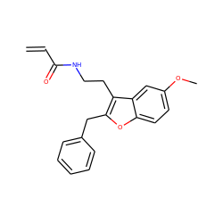 C=CC(=O)NCCc1c(Cc2ccccc2)oc2ccc(OC)cc12 ZINC000013474358