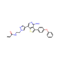 C=CC(=O)NCCn1cc(-c2cnc(N)c3c(-c4ccc(Oc5ccccc5)cc4)csc23)cn1 ZINC000473122240