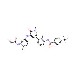 C=CC(=O)Nc1cc(Nc2cc(-c3cccc(NC(=O)c4ccc(C(C)(C)C)cc4)c3C)cn(C)c2=O)ccc1C ZINC001772644453