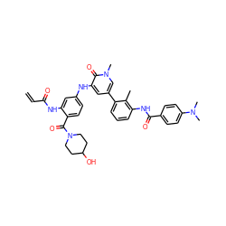 C=CC(=O)Nc1cc(Nc2cc(-c3cccc(NC(=O)c4ccc(N(C)C)cc4)c3C)cn(C)c2=O)ccc1C(=O)N1CCC(O)CC1 ZINC001772579564