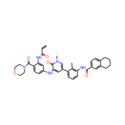 C=CC(=O)Nc1cc(Nc2cc(-c3cccc(NC(=O)c4ccc5c(c4)CCCC5)c3C)cn(C)c2=O)ccc1C(=O)N1CCOCC1 ZINC001772646981