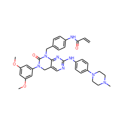 C=CC(=O)Nc1ccc(CN2C(=O)N(c3cc(OC)cc(OC)c3)Cc3cnc(Nc4ccc(N5CCN(C)CC5)cc4)nc32)cc1 ZINC000250363839