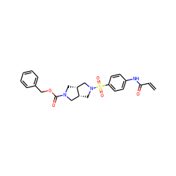 C=CC(=O)Nc1ccc(S(=O)(=O)N2C[C@@H]3CN(C(=O)OCc4ccccc4)C[C@@H]3C2)cc1 ZINC000084738919