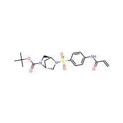 C=CC(=O)Nc1ccc(S(=O)(=O)N2C[C@H]3C[C@H]2CN3C(=O)OC(C)(C)C)cc1 ZINC000101646650